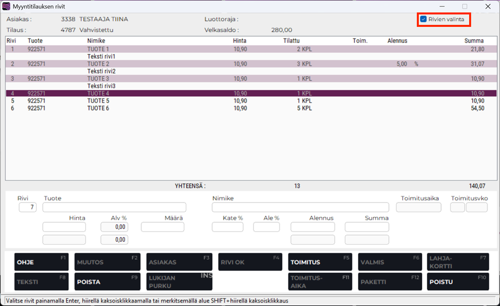 Myyntitilaus rivien valinta.png