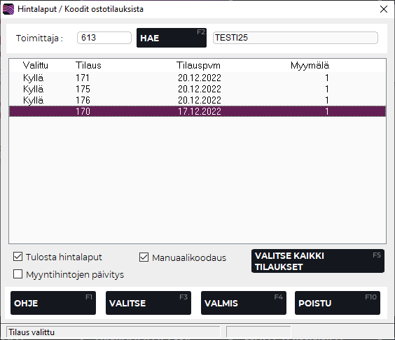 Hintalaput koodit ostotilauksista Store2.PNG
