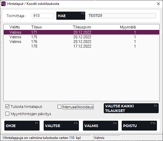 Hintalaput koodit ostotilauksista Store3.PNG