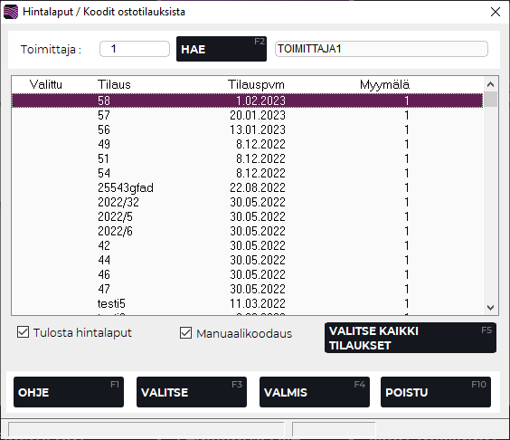Hintalaput koodit ostotilauksista Fashion.PNG